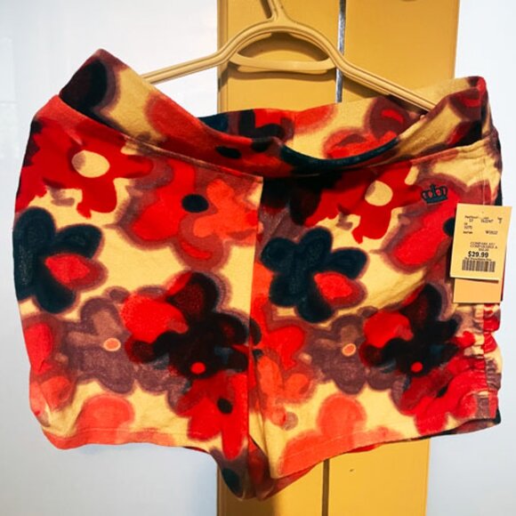 Juicy Couture Women's Floral Terry Cloth Crop Top And Shorts Size M - Picture 4 of 6